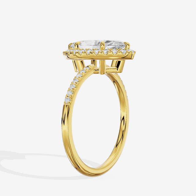 Vowsae Halo Marquise Engagement Ring (1/5 ct. tw.) in 14K Yellow Gold