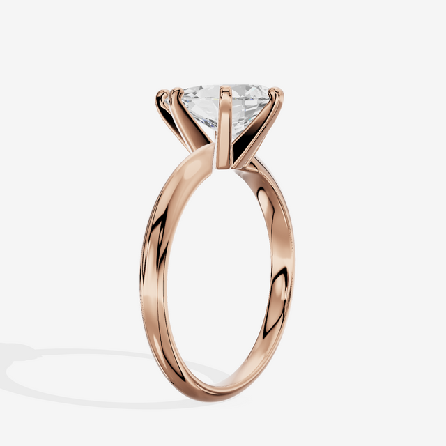 Classic Vowsae 2.5mm Pear Six-Prong Engagement Ring in 18K Rose Gold