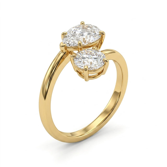 Bypass Pear Engagement Ring (2.06 ct. tw.) in 18K Yellow Gold