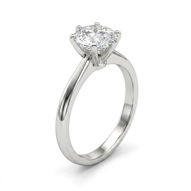 Solitaire Round Engagement Ring (1.51 ct.) in Platinum