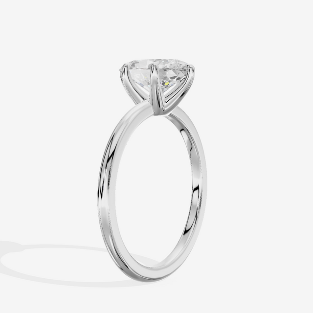 Sincere Cathedral 1.5mm Oval Six-Prong Engagement Ring in Platinum