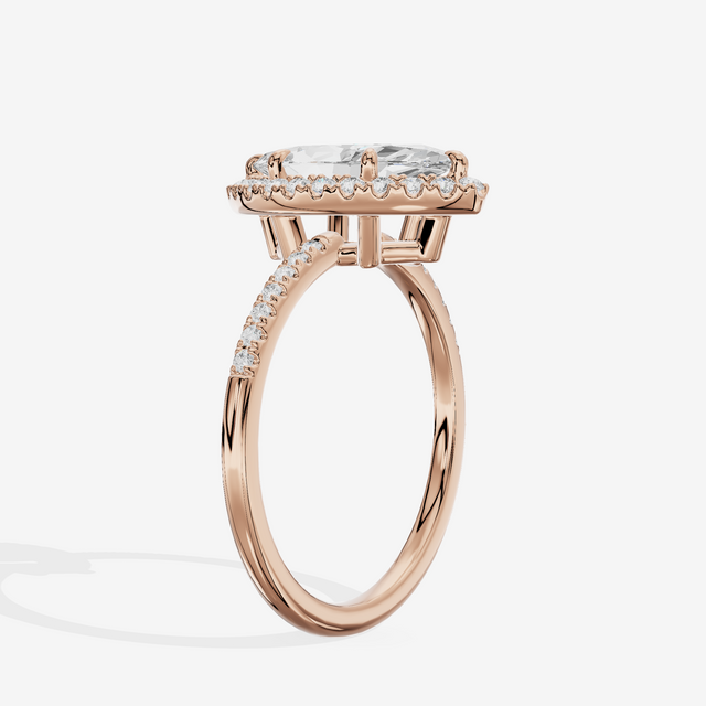 Vowsae Halo Marquise Engagement Ring (1/5 ct. tw.) in 14K Rose Gold