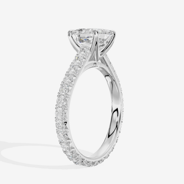 Sincere Asscher Eternity Ring (3/5 ct. tw.) in 14K White Gold