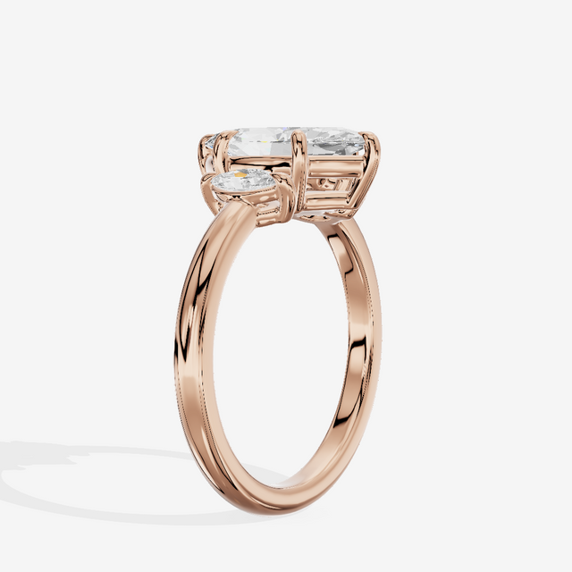 Classic Sincere Three Stone Marquise Engagement Ring (1/3 ct. tw.) in 14K Rose Gold