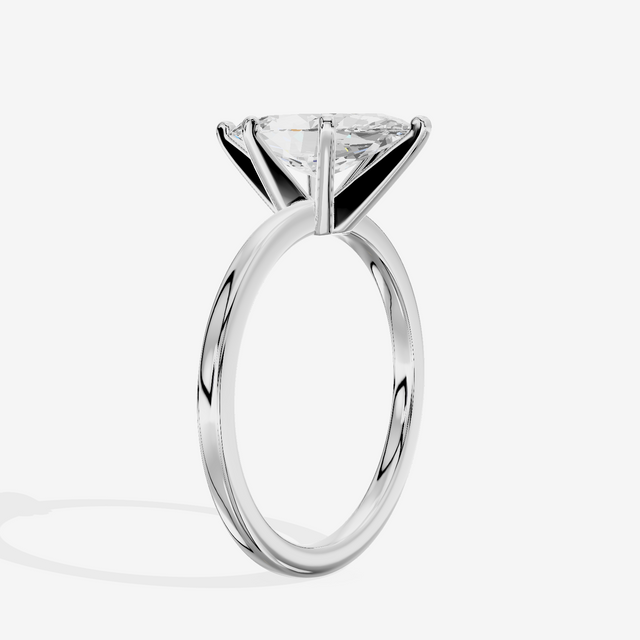 Petite Sincere 1.5mm Marquise Six-Prong Engagement Ring in Platinum