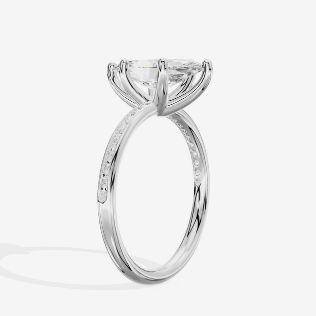 Classic Trellise Marquise Engagement Ring with Side Stones (1/8 ct. tw.) in Platinum