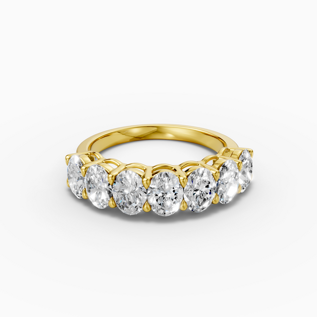 18K White Gold Oval Cut Lab-Grown Diamond Ring (3.09ctw, D-E VS-VVS)