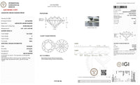 Customization For Gametimebaby Platinum950 1.53carat D VVS2 6prongs ring&18k white gold 4prongs earrings E VVS2(1carat each,total 2carats)with flying saucer. Each stone comes with IGI certificate