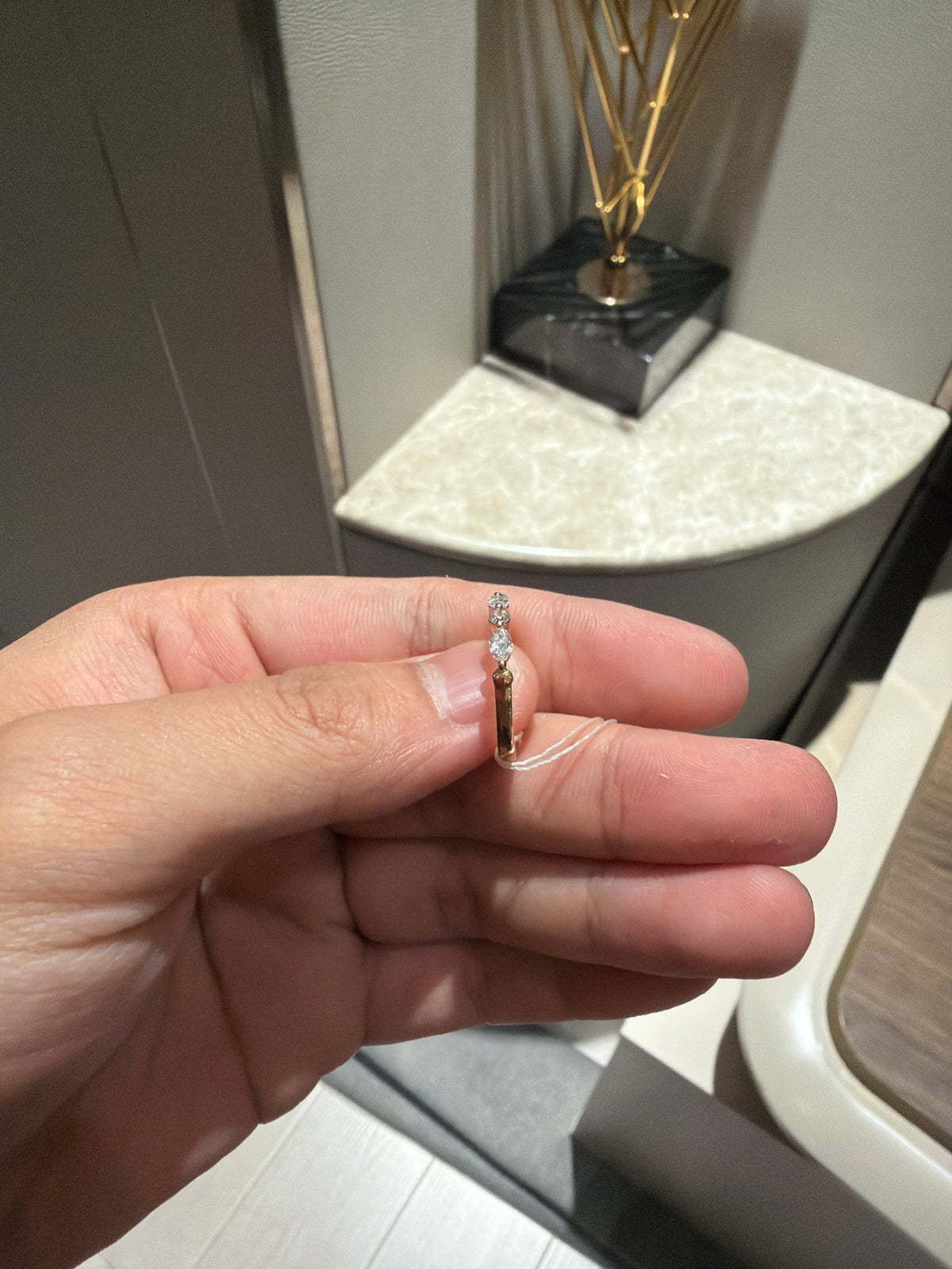 For missveecpenn 18k yellow gold band with 0.588ct diamonds(custom made)