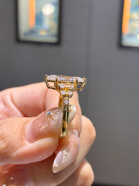 For Honey, Deposits 5ct Marqui Lab Diamond Ring, D/VS1, 14k