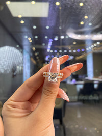Deposit for Millennialmakeupqueen 14k yellow gold, 3.01c E/VVS2t main stone,0.386ct side stone+ 14k yellow band