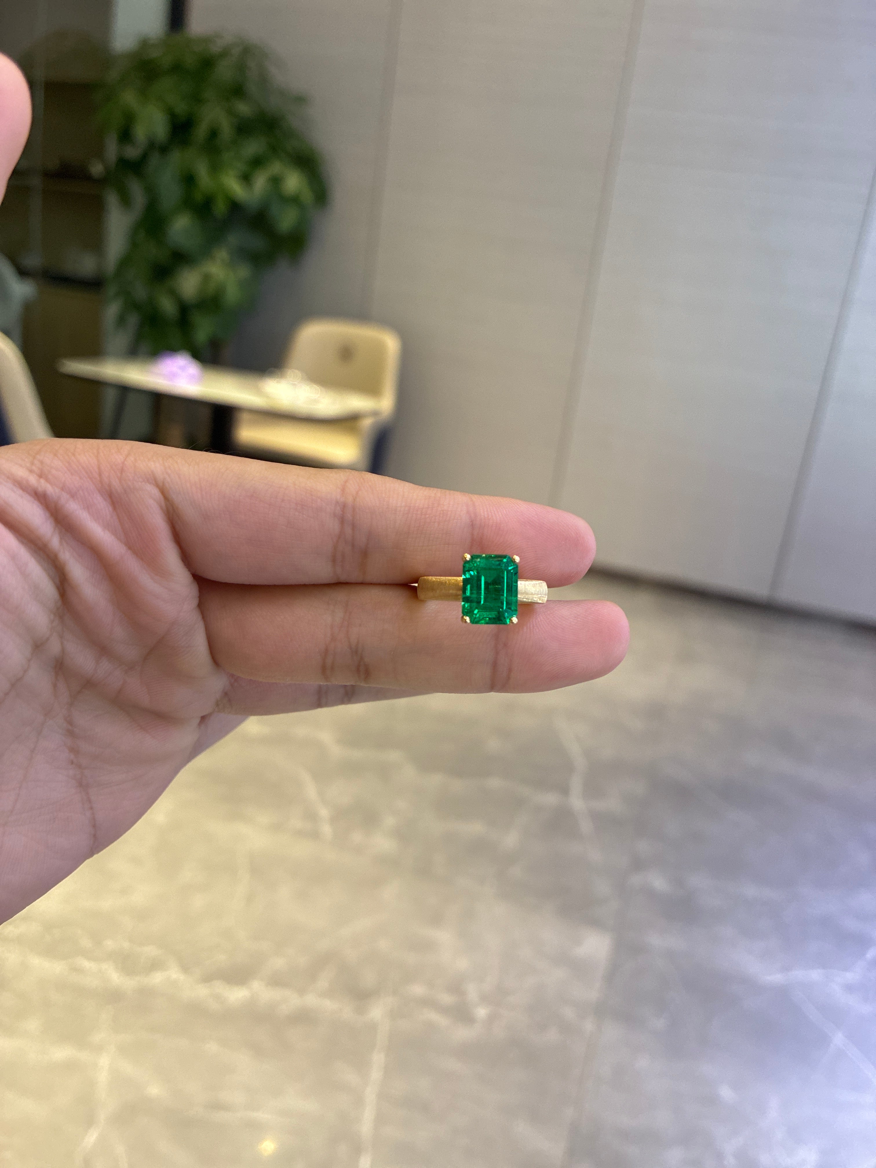 Deposit for Alyssa 14k yellow gold ring with 3ct emerald
