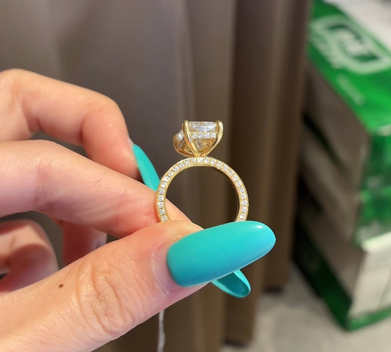 For Maria, remaining balance for 18K solid gold 6.73ct Radiant Engagement ring, D/VVS2(size 10)
