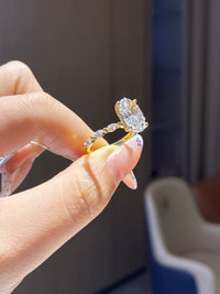 Deposit For Y 18k yellow gold 4.01ct oval cut E/vs1 marquis cut customize
