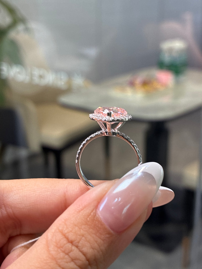 Deposit for Carmen, 2.67ct paraiba tourmaline heart ring in 14k white with0.513 side stones