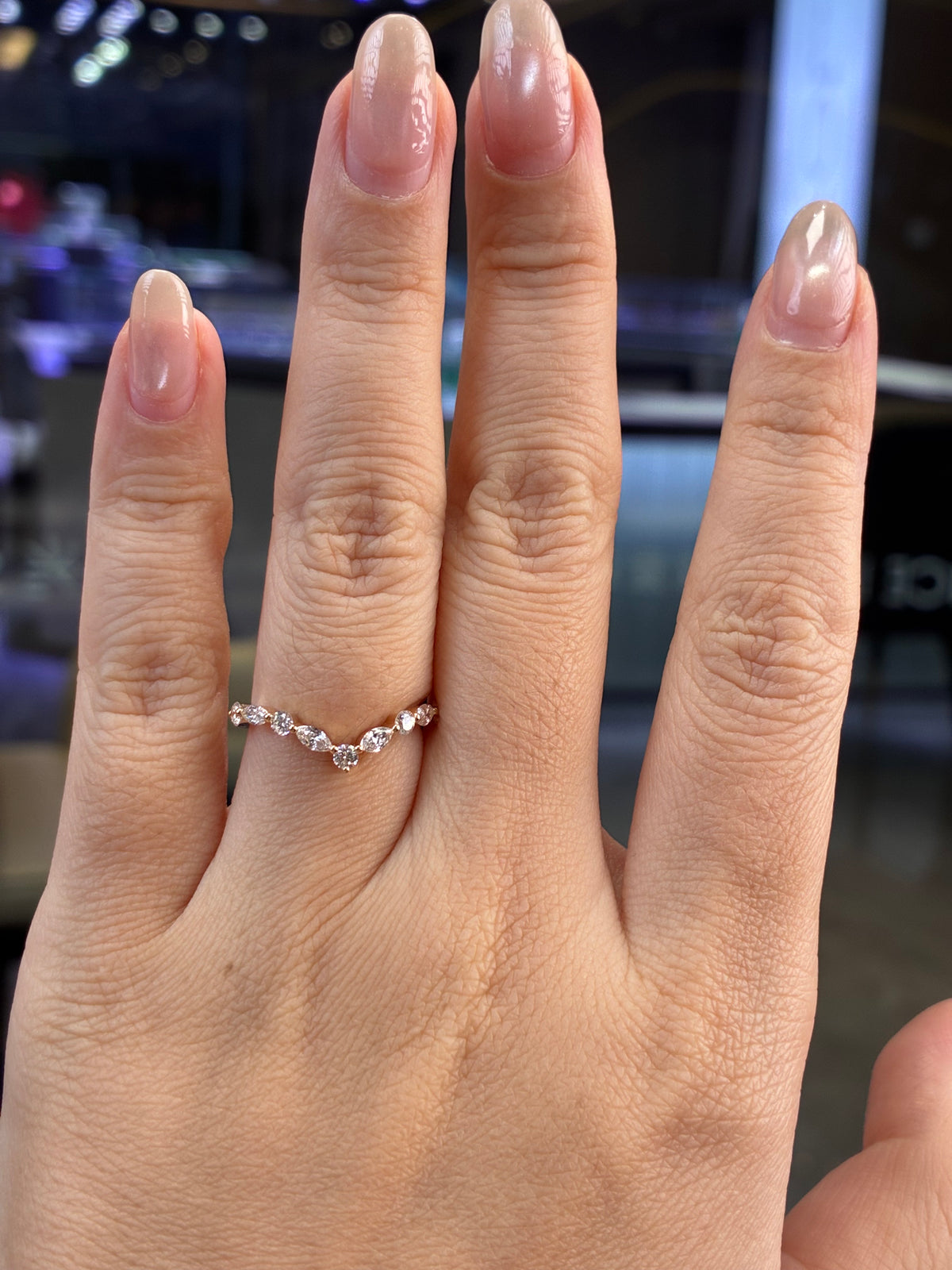 Remaining balance for Becky Lankford 14k rose gold, around 2.3g gold, around 0.6ct totally, size 8