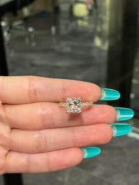 Deposit 1/2 For Hieethao platinum 950 3carat princess cut E/VVS2 with 0.386ct sidestone, prong like third pic(customization)