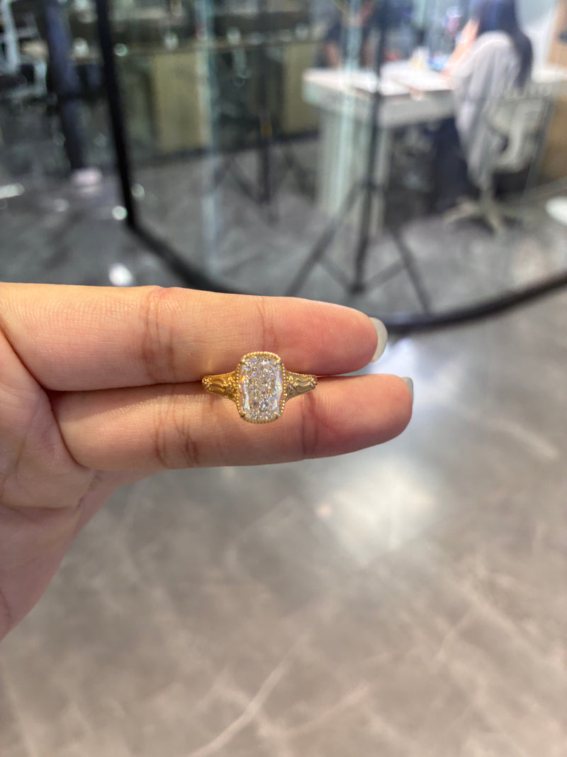 For DanaMarcieXO 14k yellow gold ring with 3ct radiant cut E vvs2 diamond