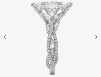 For Marjie, 14K white gold setting only, design to fit 4ct marquise loose diamonds, total 1ct sidestones,DE/VS-VVS