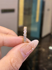 For LiYing, Custom Deposit for 1ct Lab Diamond Full Eternity Band, DE/VS-VVS, 18k gold