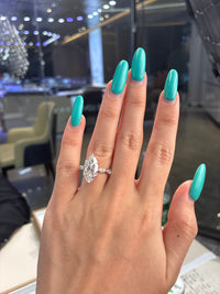 For Candy girl 14k white gold 4 carat E/VVS2 with 0.914ct marquise band(customization)