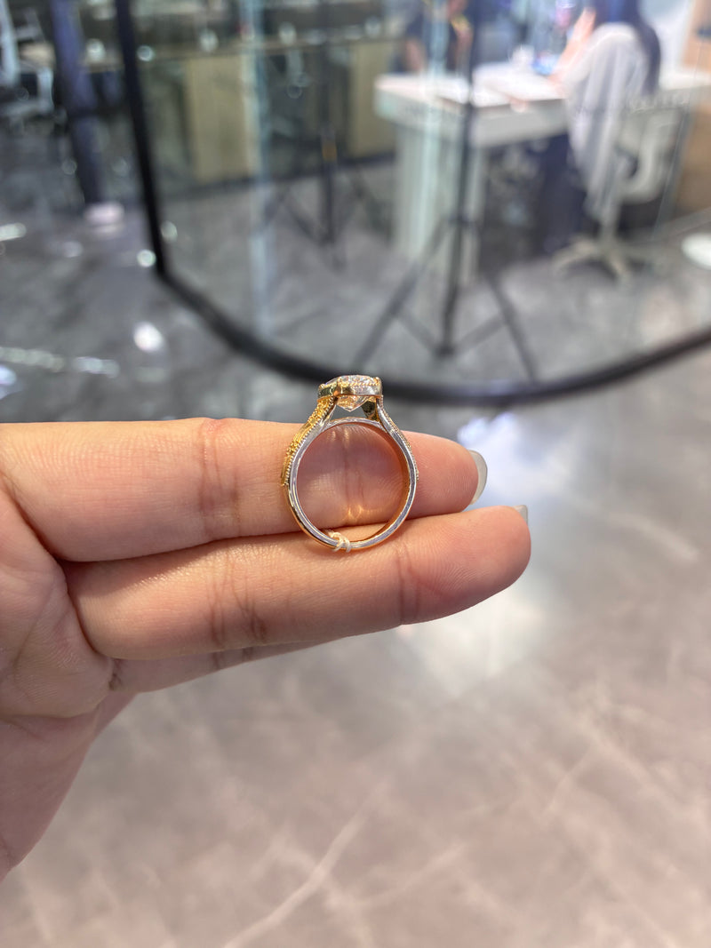 For DanaMarcieXO 14k yellow gold ring with 3ct radiant cut E vvs2 diamond