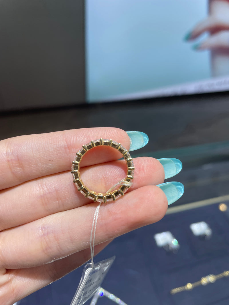 Remaining balance For CNY moon goodness 14k Radiant cut 2.87ct D vvs1 3.2mm band ,with 4.29 full eternity radiant cut ring