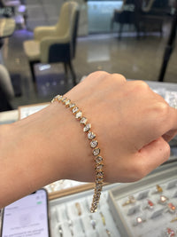 For user12345678 14k solid gold tennis bracelet 5 shape mixed cut(ready to ship)