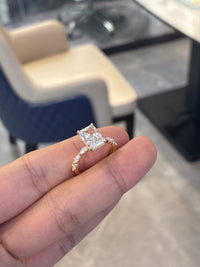 50% Deposit For BLondie 14k yellow gold ring with 2.530ct Evvs2 diamonds
