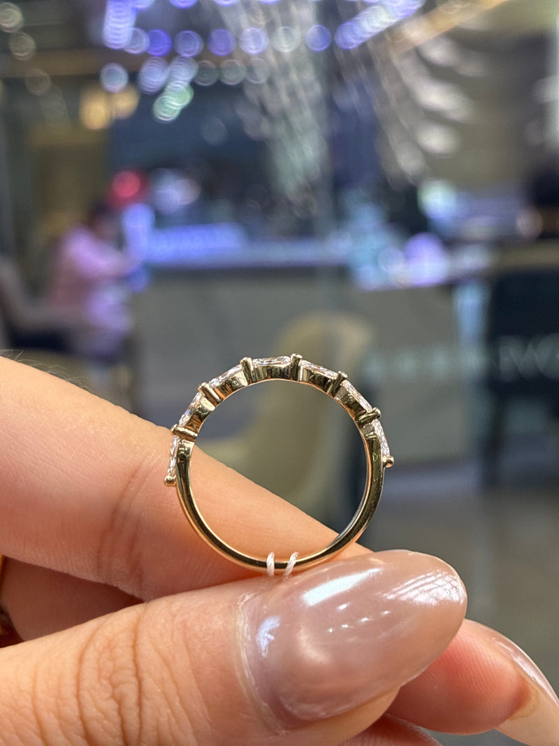 For Jess Larson 14k yellow gold, 0.4ct total, size 5, ready to ship