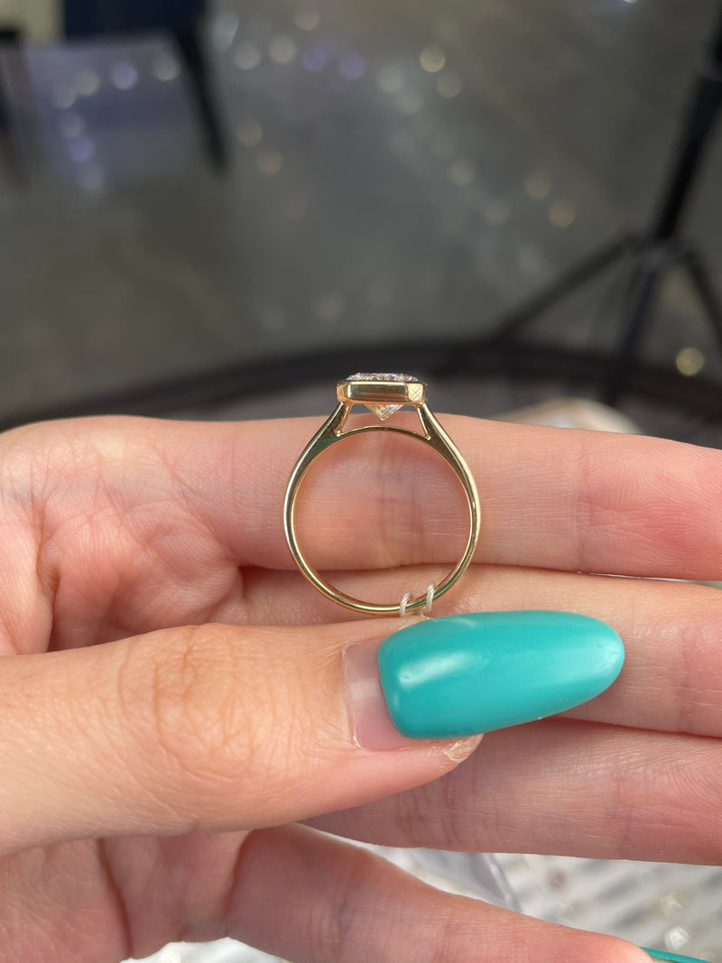 For Sarah 14K solid yellow gold 2.87carat E/VS1(Ready to ship)