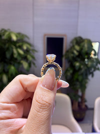 Deposit For Jessica, 6ct Oval mainstones with 0.897ct marquise sidestones, E/VS1, 14k white gold
