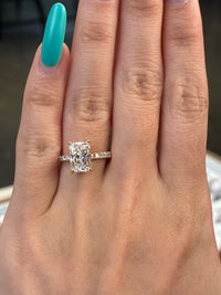 For Eduardo Hernandez 14K solid yellow gold 2.01ct E/VS1 with 0.325ct sidestones(ready to ship)