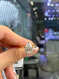 Remaining balance for Krista Cherise 14k yellow gold, 3ct peat shape, 0.1ct side stone, E/VVS2