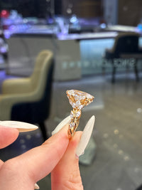 For Neicey Nee 14k solid yellow gold 3.06ct pear E/VS1 with 1.009ct/16pcs(ready to ship)