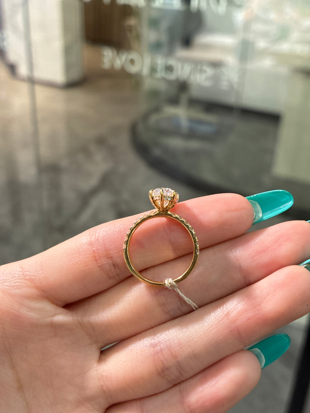 50%Deposit for Tisha 14K solid yellow gold 3.03ct E/VVS2, with 0.499ct sidestones