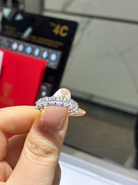 For L 14k yellow gold total 1ct oval eternity band