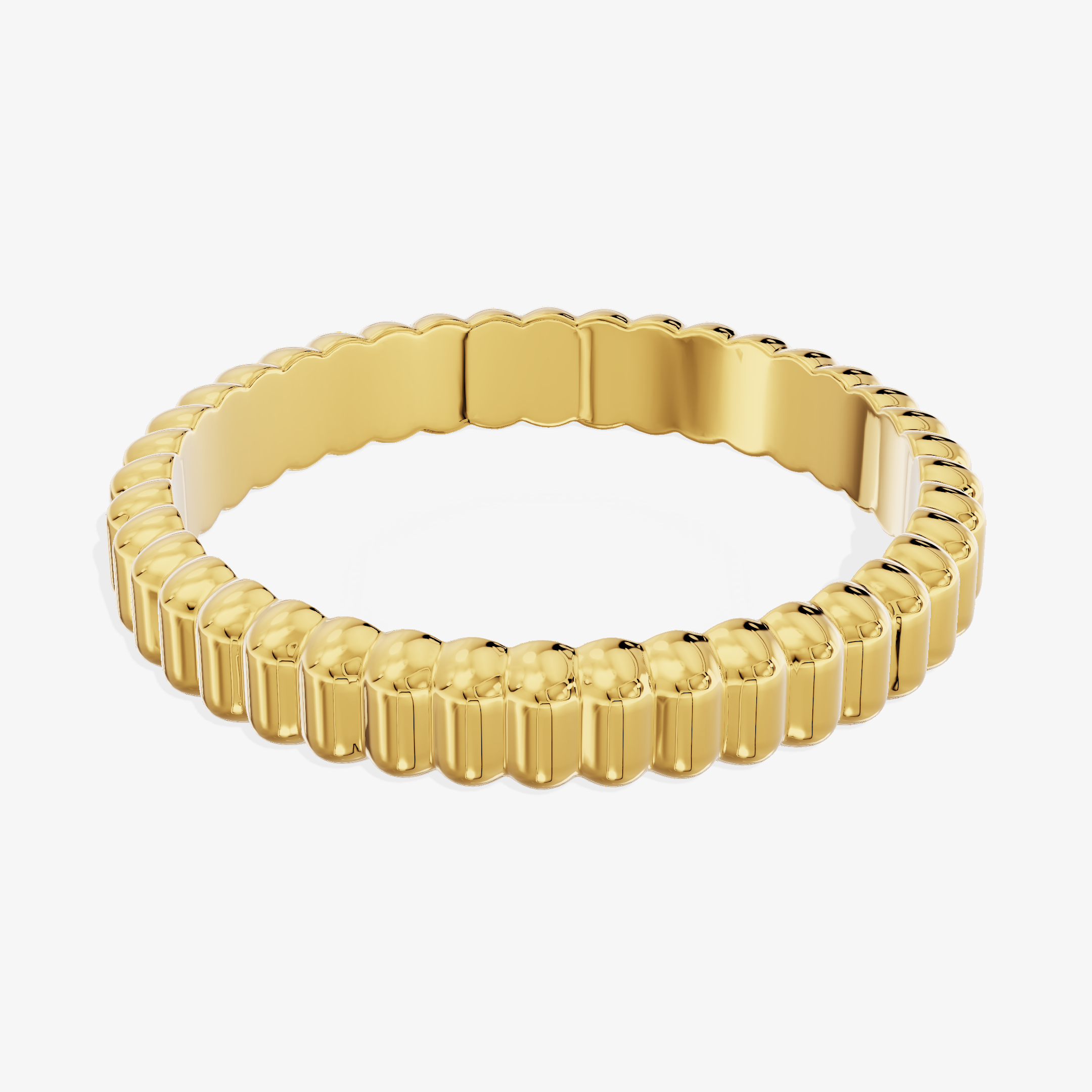18K Yellow Gold Solid Band Ring