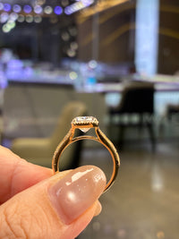 For Pamela, 3ct Radiant lab diamond vintage engagement ring, D/VVS2, in 14k yellow gold (ready to ship)