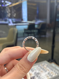 Deposit For Tammy 14K solid white gold with marquise bubble band