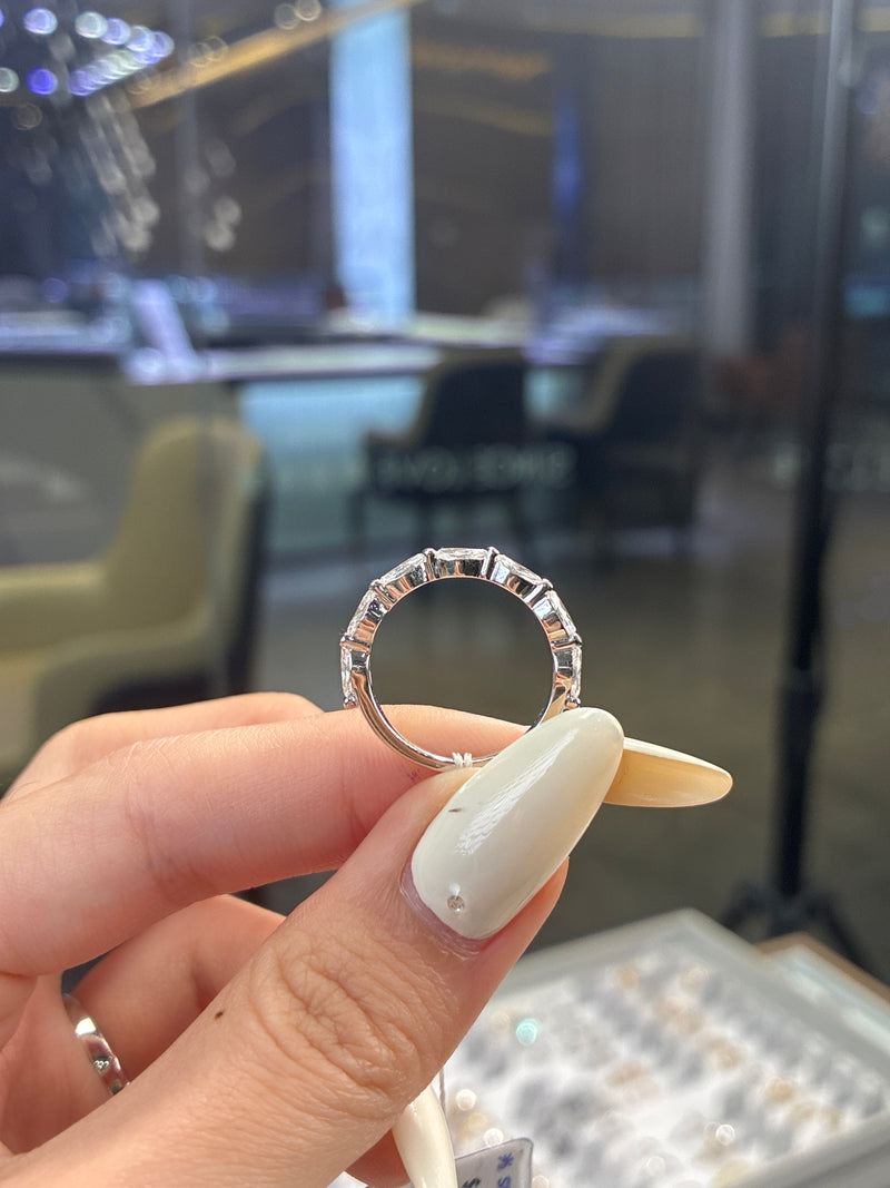 Deposit For Tammy 14K solid white gold with marquise bubble band