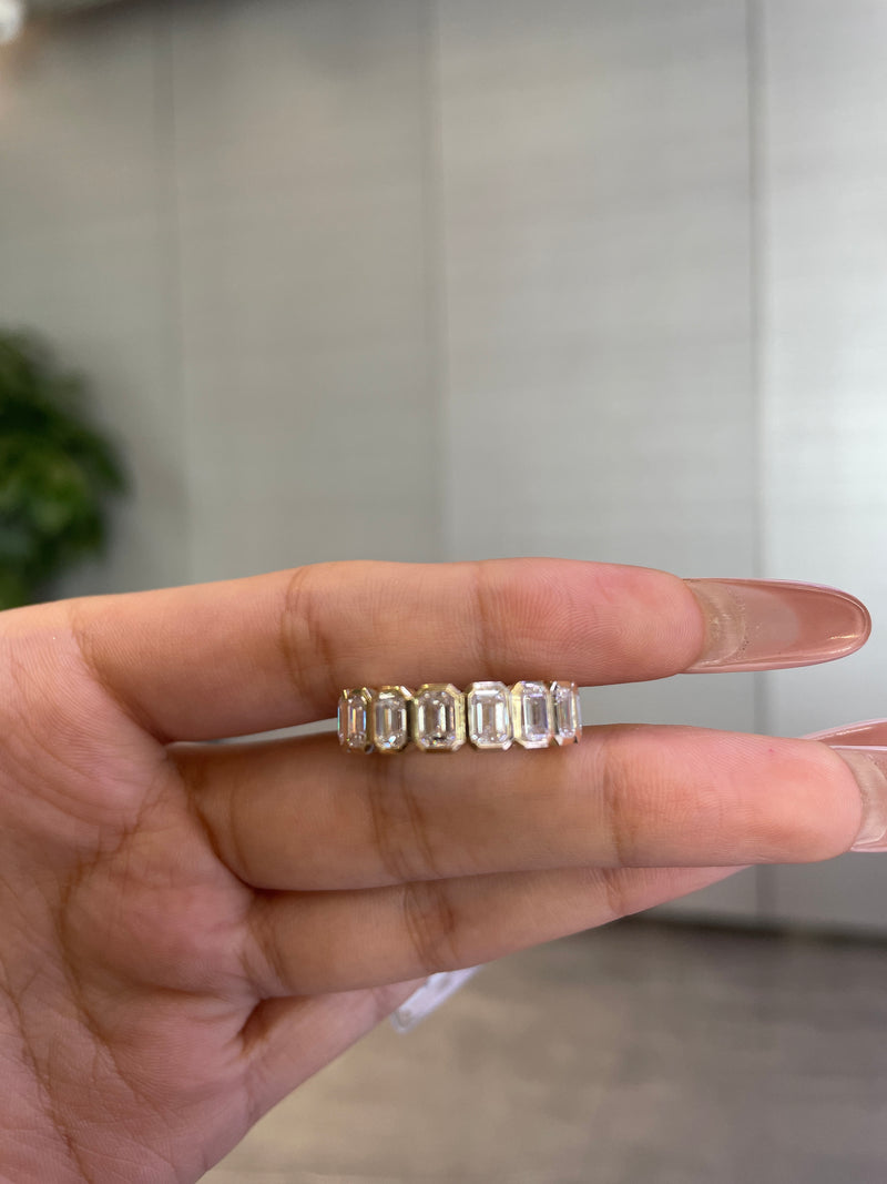 Deposit for DELILAH 14k white gold, 3/4 eternity, 6mm width, size 9.5