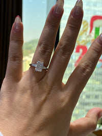 For Becky,2.5ct+0.386ct Radiant Three-stone Lab Diamond Ring