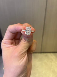 For Mo 14K solid yellow gold E/VS1 3.1ct Size 9
