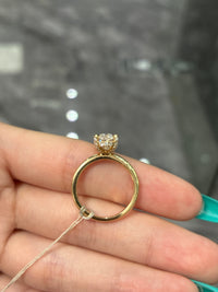 For SAB 14k solid yellow gold 3.03ct moval F VS1, with 0.331ct hidden halo