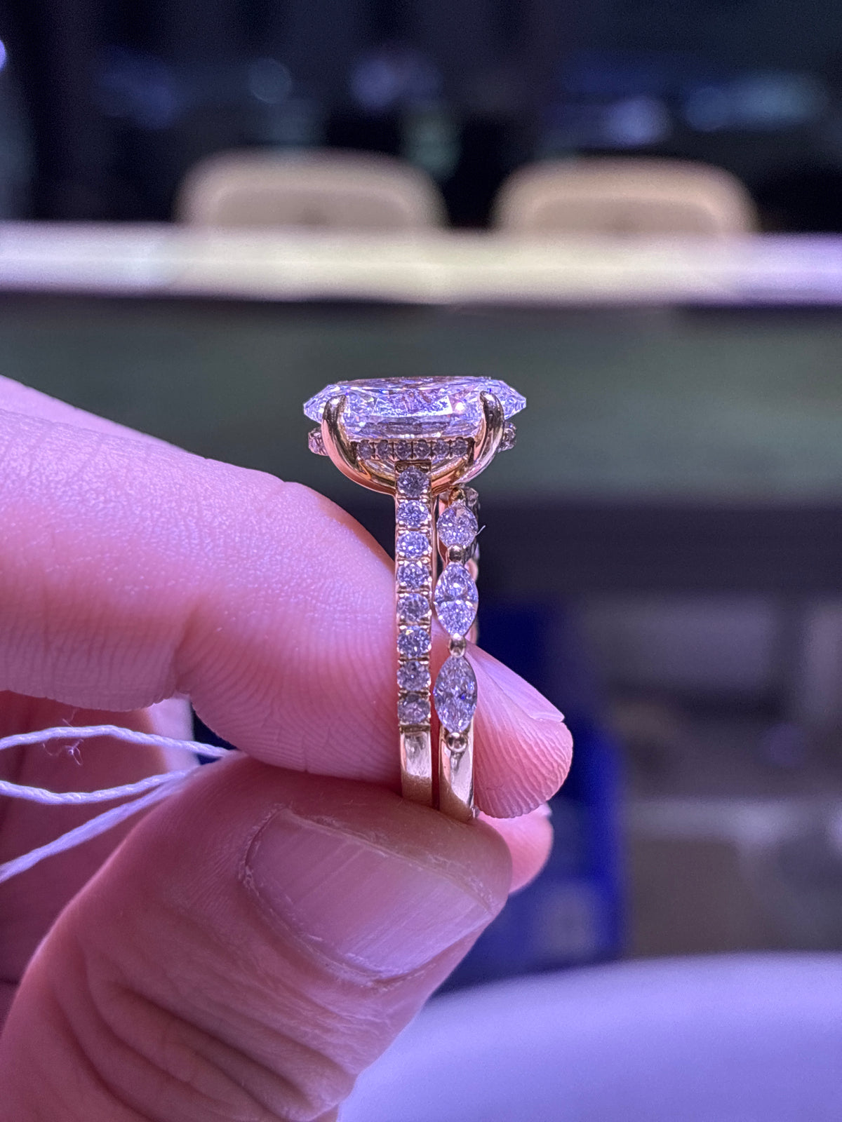 50% Retainer For Scargolfs, Oval Cut Cathedral Setting Solitaire Diamond Ring//14K Solid yellow gold//2.500ct Oval cut center stone //E/VVS2//40 Round Brilliant cut side stones for total 0.460ct//D-E/VS-VVS//Marquise Cut Diamond Band Ring
US Size 7