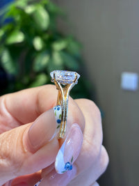 Balance For Luisa, for 2.5ct Oval Split Shank, E/VVS2, in 14k white gold