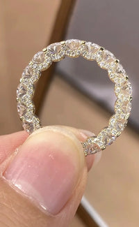 For Camille, Deposit for 3/4 eternity, total around 2ct, all diamonds are DE/VS-VVS level lab grown diamonds, size 5. In 14k yellow gold