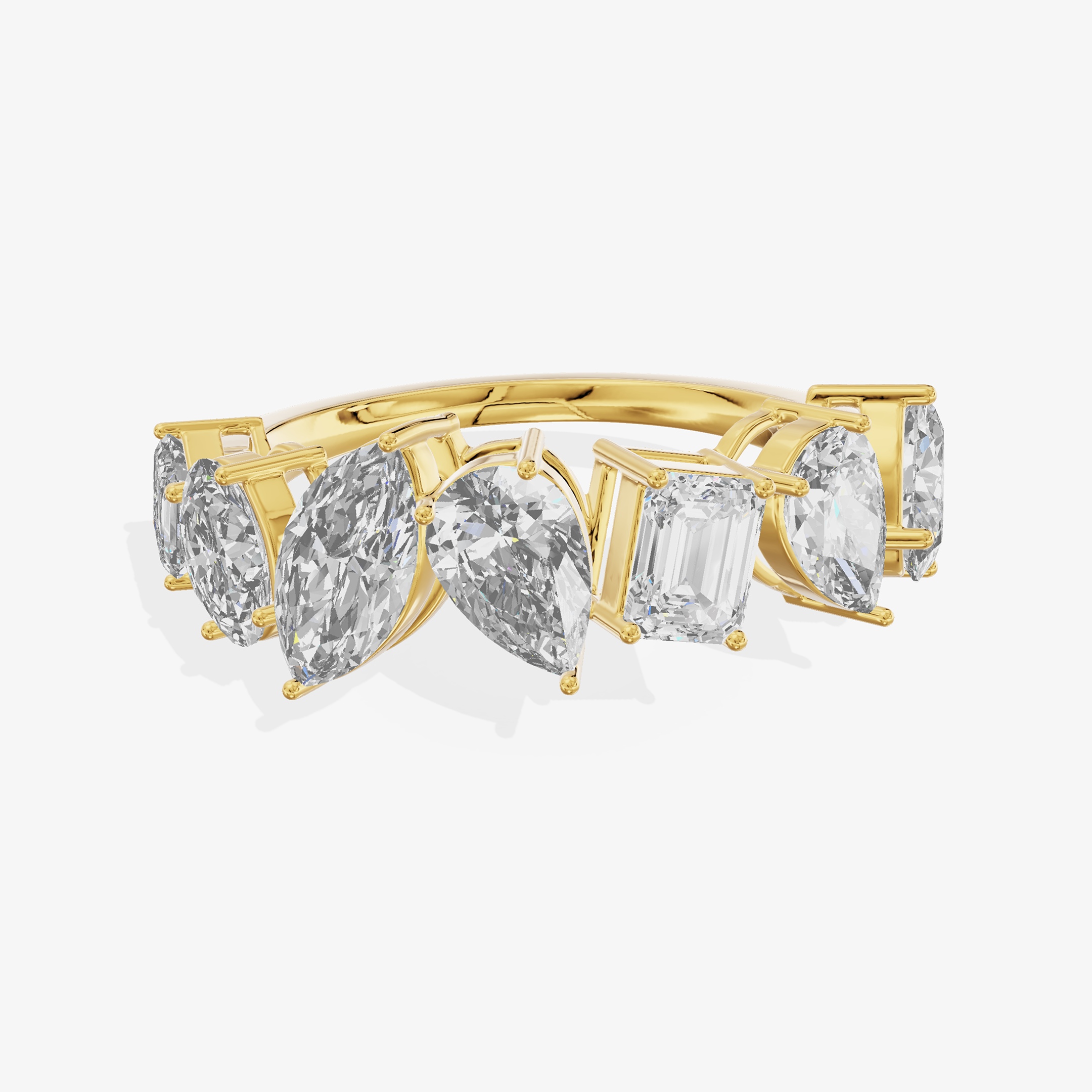 2.324 ct Lab-Grown Diamond Alien Ring — 18K yellow gold