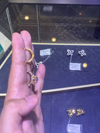 For Leesha a set 14k yellow gold main stone 3.01ct marquise cut E/VS1 side stone 0.93ct and 18k yellow gold 0.216ct